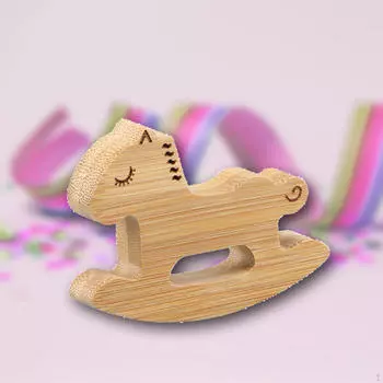 Мультфильм Лошадь Держатель Телефона Украшение Стола Офис Деревянный Причал Ленивый Кронштейн Статуя