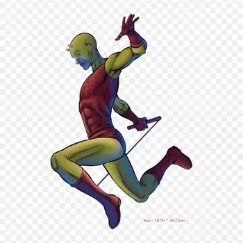 Мультфильм Мэтт Мердок палка термопереносная печать виниловые нашивки наклейки для одежды DIY аппликации моющиеся нашивки