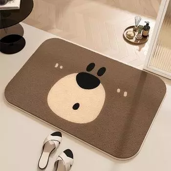 Мультфильм Медведь Дайдай Ванная Ванная Комната Дверь Ванна Поглощающий Противоскользящий Коврик Для Домашнего Хозяйства Коврик Для Дома 50 * 80cm
