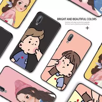 Мультфильм Милая Пара Прогноз Любви Чехол Для Телефона Красивая Девушка Мальчик Корпус Samsung A01