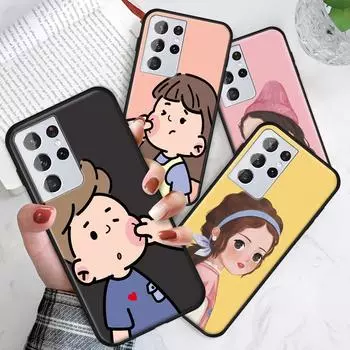 Мультфильм Милая Пара Прогноз Любви Чехол Для Телефона Красивая Девушка Мальчик Корпус Redmi 10