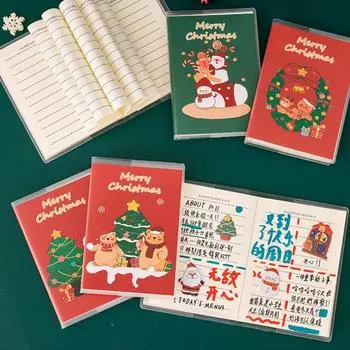 Мультфильм милый A7 рождественский карманный блокнот креативный мини-блокнот модные студенческие блокноты офисные принадлежности студенческие канцелярские принадлежности подарки A4