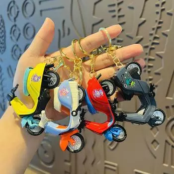 Мультфильм Милый Граффити Маленький Мотоцикл Велосипед Брелок Украшения Орнамент