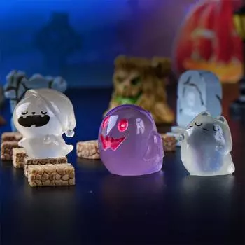 Мультфильм милый Хэллоуин монстр призрак тыква мини фигурки миниатюрный настольный автомобиль орнамент украшения своими руками аксессуары подарки