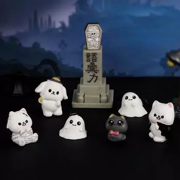 Мультфильм милый Хэллоуин тыква призрак маленькие украшения креативные поделки из смолы креативная модель украшения дома своими руками аксессуары