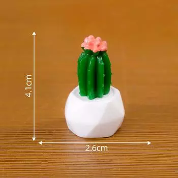 Мультфильм милый имитация кактуса изделия из смолы автомобильный орнамент настольные украшения для дома