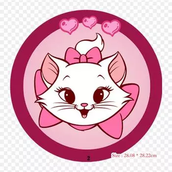 Мультфильм милый кот кот мультфильм термопереносная печать виниловые нашивки наклейки для одежды DIY аппликации моющиеся нашивки