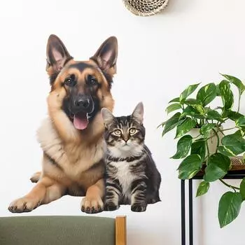 Мультфильм милый кот собака детская спальня гостиная украшение дома настенные наклейки 40*60CM/fun-e49