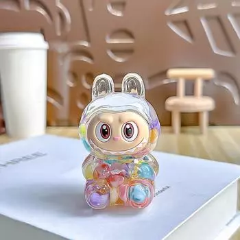 Мультфильм Милый Лабубу Зыбучий Песок Украшения Миниатюрные Фигурки Настольные Украшения Для Автомобиля Творческий DIY Украшения Для Дома Аксессуары Подарки