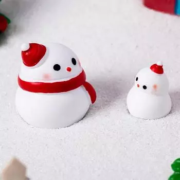 Мультфильм милый рождественский снеговик кукла микро ландшафтный орнамент кукольный домик домашний сад ремесло украшения DIY смоляные аксессуары