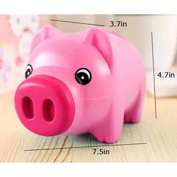 Мультфильм милый розовый свинья монета крах монета коробка подарок дети экономят деньги сбережения коробка кейс монеты кавайный мультфильм свинья в форме копилки