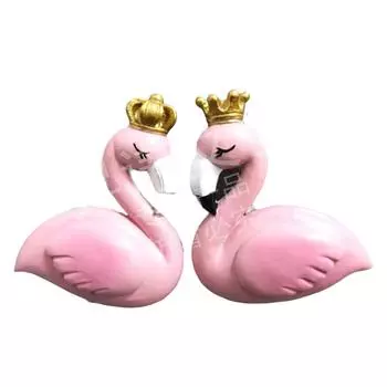 Мультфильм милый счастливый кот золотая монета фламинго 3D смола индивидуальный дизайн наклейки на холодильник украшение для дома кухня подарки