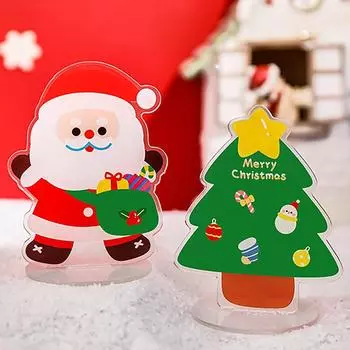 Мультфильм Мини Рождественская елка Санта-Клаус Лось Микро Ландшафтные Украшения Милые Настольные Маленькие Украшения Рождественские Подарки