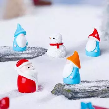 Мультфильм Моделирование Санта-Клауса Фигурка Миниатюры Ландшафтный Декор Ремесла Творческий DIY Украшения для Домашнего Рабочего Стола Подарки