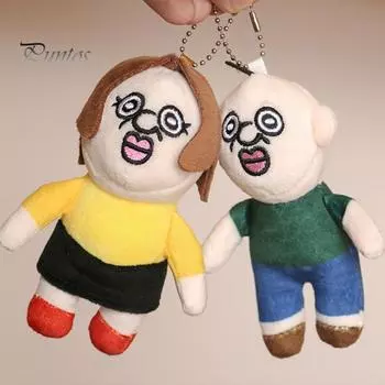 Мультфильм Мужчины Женщины Плюшевые Игрушки Магнитный Рот Фаршированные Мужской Женский Плюшевые Куклы DIY Брелок Подвеска Украшение Рюкзак Орнамент Вентиляторы Подарок Womens