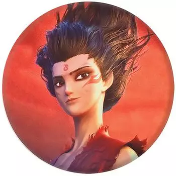 Мультфильм Нэчжа 2 фотопечать значок брошь Aobing Aoguang дворец сокровищница сумка одежда аксессуары вентилятор подарок Q