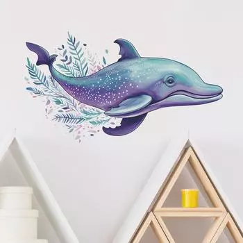 Мультфильм Нарисованный Мечта Кит Детская Спальня Детский Сад Фон Декоративные Наклейки На Стены 30*60CM/fun-b16