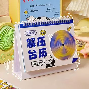 Мультфильм Настольный Календарь Бумажный Поворотный Календарь Ежемесячный Календарь Новогодний Подарок Style A