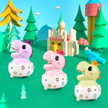 Мультфильм Нажмите Вернуться Игрушечные машинки Нажмите и поехали Машинка с яйцом динозавра Милые мальчики зелёный