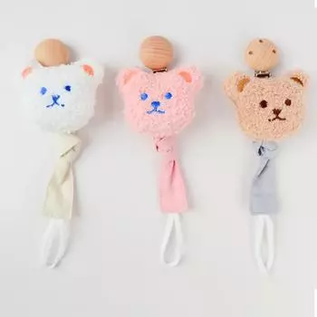 Мультфильм Newrbon зажим для соски-цепочка Kawaii животное бантик для соски зажим для маленьких мальчиков и девочек мягкие игрушки пустышки-поводки