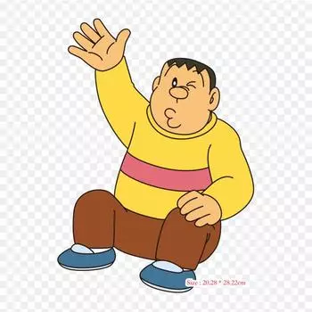 Мультфильм Нобита Ноби Шизука Минамото гладить нашивки для DIY теплопередача одежда футболка термонаклейки аниме печать