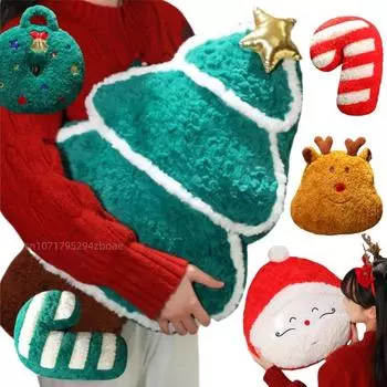 Мультфильм Новая Рождественская Коллекция Плюшевая Кукла Подушка Венок Лось Конфета Санта Клаус Рождественская Елка Мягкая Игрушка Праздничное Украшение see choose option
