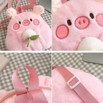 Мультфильм Новый Кролик Динозавр Пингвин Кот Плюшевая Девочка Сумка Через Плечо 2024 Милое Животное Плюшевая Кукла Рюкзак Дети Подарки На День Рождения A6