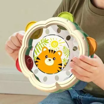Мультфильм Олень Дети Ручной Колокольчик Хватка Тренировка Детей Ручной Барабан Детский Подарок Tiger