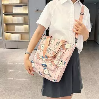 Мультфильм осень новая маленькая свежая холщовая сумка женская наплечная простая школьная сумка для класса японская сумка-тоут сумка фиолетовый