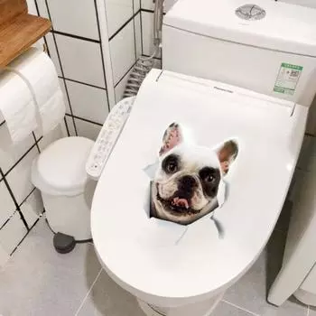 Мультфильм отверстие для домашних животных серии моделирование 3D милый метод наклейки на стену холодильник туалет автомобиль DIY украшения 1Pcs