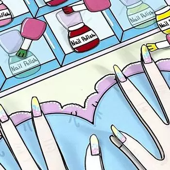 Мультфильм парикмахерская маникюрный магазин тихая книга для девочек самодельная наклейка игрушка сжимаемая книга игрушки для детей антистрессовая игрушка A1