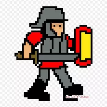 Мультфильм пиксель арт термопереносная печать виниловые нашивки наклейки для одежды DIY аппликации моющиеся нашивки