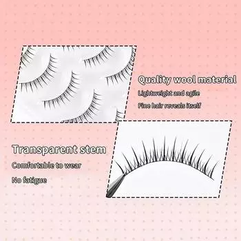 Мультфильм Ребенок, Рожденный Мамой Чувствуя Демона Натуральные Накладные Ресницы Часть Целого Тонкого Стебля Ресницы