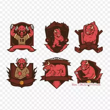 Мультфильм рисунок утюгом на термопереносной печати виниловые нашивки наклейки для одежды DIY аппликации моющиеся нашивки