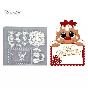 Мультфильм Рождество ребенка дизайн резки умереть дети DIY записки карты инструмент декор плесень серебряный