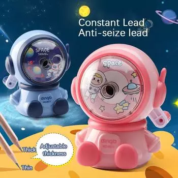 Мультфильм Ручная точилка для карандашей Ручной инструмент для тряски карандашей розовый