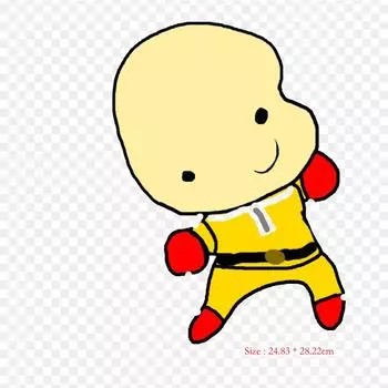 Мультфильм Сайтама One Punch Man термопереносная печать виниловые нашивки наклейки для одежды DIY аппликации моющиеся нашивки