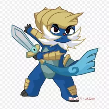 Мультфильм Samurott Dewott Термопереносная печать виниловые заплатки наклейки для одежды аппликации своими руками моющиеся заплатки