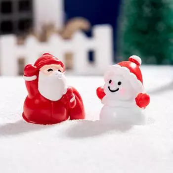 Мультфильм Санта-Клаус Снеговик Микро Украшения Ландшафтный Декор Миниатюрные Фигурки Украшения Для Дома Сделай Сам Аксессуары Подарки