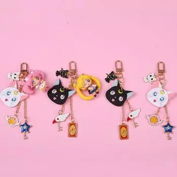 Мультфильм Сейлор Мун красивая девушка брелок фигурки игрушка милая кукла аниме кулон детский подарок 01