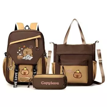 Мультфильм школьный рюкзак сумка для обеда, пенал легкий обратно в школу принадлежности школьный рюкзак ноутбук большой 15 дюймов рюкзак маленький рюкзак One Size