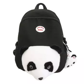 Мультфильм школьный рюкзак женский большой емкости чёрный