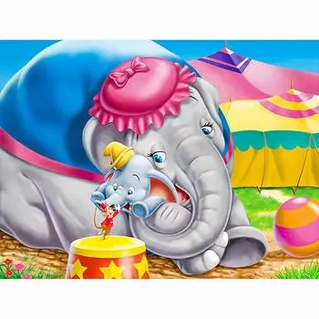 Мультфильм Слоны 5D DIY Алмазная картина Вышивка Узор 3d Наборы для вышивки крестом Свадебный декор комнаты 20X30CM