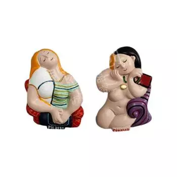 Мультфильм смешной Пикассо Ван Гог знаменитая картина серьги девушка 3D личность дизайн смола холодильник наклейка домашняя кухня