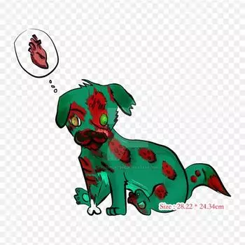 Мультфильм собака рисунок утюгом на термопереносной печати виниловые нашивки наклейки для одежды DIY аппликации моющиеся нашивки