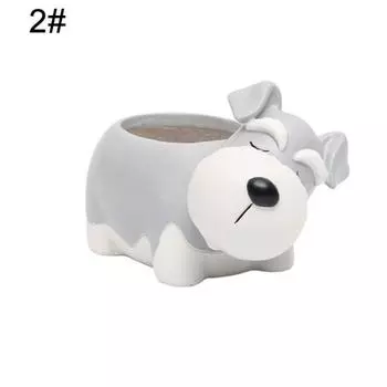 Мультфильм Собаки Настольные Сочные Растения Цветочный Горшок Домашний Сад Пейзаж Декор 2#