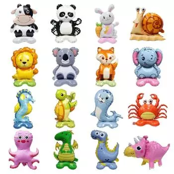 Мультфильм стоячие джунгли животные воздушные шары джунгли дикие животные праздничные атрибуты праздник Style 9