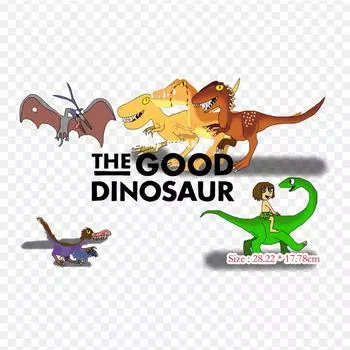 Мультфильм Тиранозавр Рекс динозавр термопереносная печать виниловые нашивки наклейки для одежды DIY аппликации моющиеся нашивки