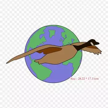 Мультфильм Ученые Лебеди Термопереносная Печать Виниловые Заплатки Наклейки для Одежды Аппликации Сделай Сам Моющиеся Заплатки