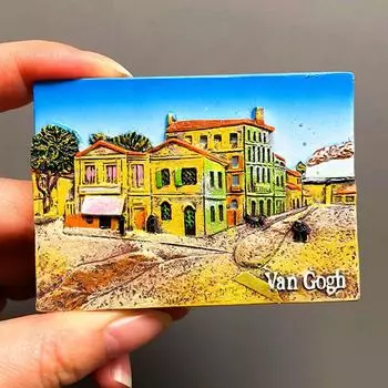 Мультфильм Ван Гог смоляная паста для холодильника магнит на холодильник магнитная паста креативный 3d холодильник украшение комнаты коллекция подарков